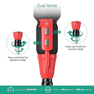 ORIA Electric Screwdriver Set, Rechargeable Cordless Screwdriver, Power Screwdriver, Small Repair Tool Kit with LED Light, 1/4'' Bit Holder, for Phones, Glasses, Camera, Laptop