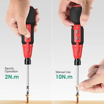 ORIA Electric Screwdriver Set, Rechargeable Cordless Screwdriver, Power Screwdriver, Small Repair Tool Kit with LED Light, 1/4'' Bit Holder, for Phones, Glasses, Camera, Laptop