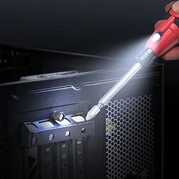 ORIA Electric Screwdriver Set, Rechargeable Cordless Screwdriver, Power Screwdriver, Small Repair Tool Kit with LED Light, 1/4'' Bit Holder, for Phones, Glasses, Camera, Laptop