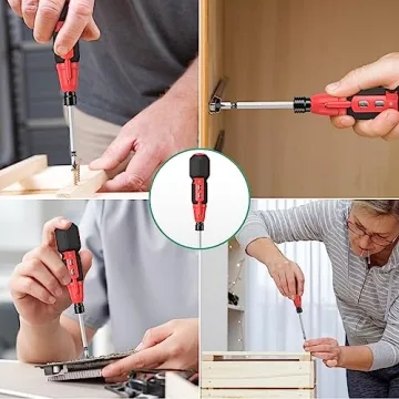 ORIA Electric Screwdriver Set, Rechargeable Cordless Screwdriver, Power Screwdriver, Small Repair Tool Kit with LED Light, 1/4'' Bit Holder, for Phones, Glasses, Camera, Laptop
