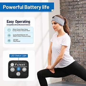 Perytong Bluetooth Sports Headband Sleep Headphones