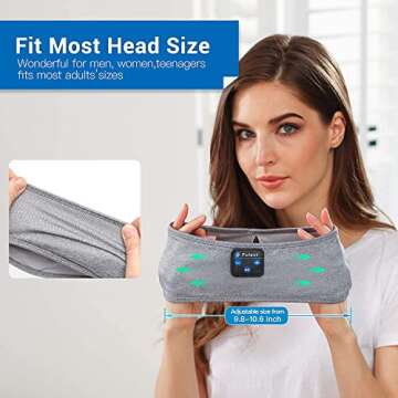 Perytong Bluetooth Sports Headband Sleep Headphones