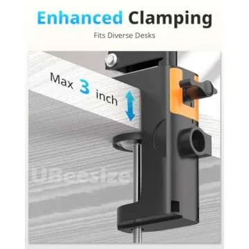 UBeesize Overhead Phone Mount Flexible Webcam Arm with Phone Holder and Ball Head Overhead Tripod for Phone Drawing Live Streaming Cooking Flat Photography