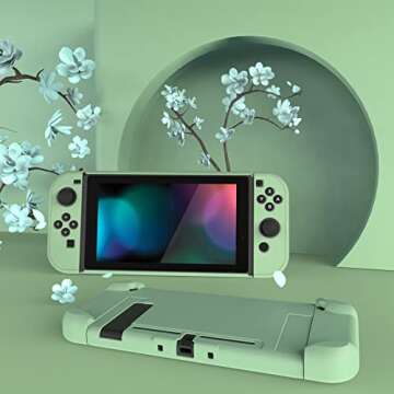 eXtremeRate Matcha Green Back Cover for Nintendo Switch