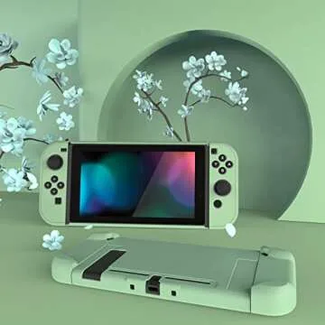 eXtremeRate Matcha Green Back Cover for Nintendo Switch