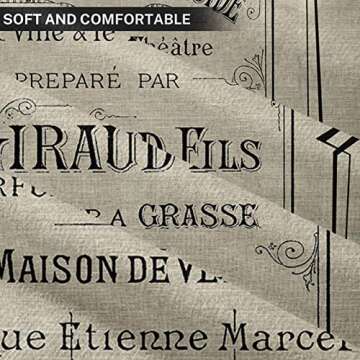 Emvency Throw Pillow Cover Vintage Advertisement French Perfume Ad Paris France Chic Decorative Pillow Case Home Decor Square 20 x 20 Inch Pillowcase