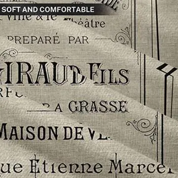 Emvency Vintage French Perfume Pillow Cover 20x20