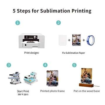 PYD Life 4 Pack Sublimation LED Acrylic Frames Night Lights