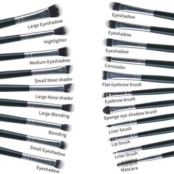 MSQ Eyeshadow Brushes Set 20pcs Makeup Eye Brushes Eyeshadow Blending Brush Eyebrow Eyeliner Lip Bru...