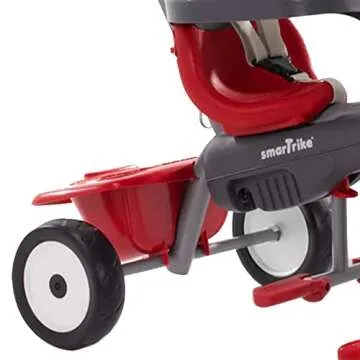 smarTrike Breeze Plus Toddler Tricycle Push Bike – Adjustable Trike for Baby, Toddler, Infant Ages 15 Months to 3 Years (Red)
