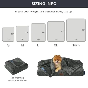 Bedsure Dog & Cat Self Warming Blanket 25"X35"