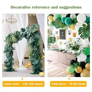 OurWarm 24pcs Tropical Palm Leaves for Parties