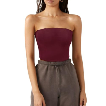 REORIA Women's Strapless Corset Crop Top - Sculpt & Enhance Your Hourglass Figure