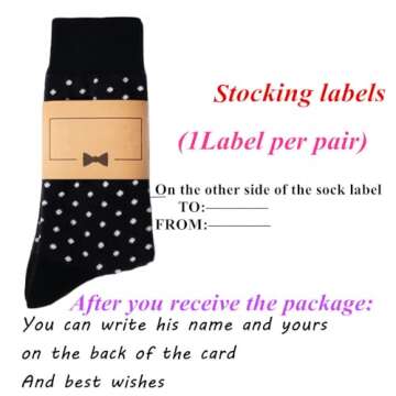 Virmoku Socks For Men Groomsmen Gifts For Men Dot Christmas Dress Socks Wedding 9-13 100% cotton Casual Crew Socks