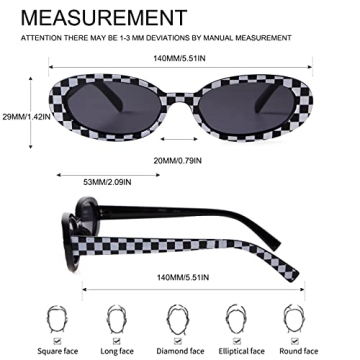 ADE WU 90s Oval Sunglasses with UV Protection