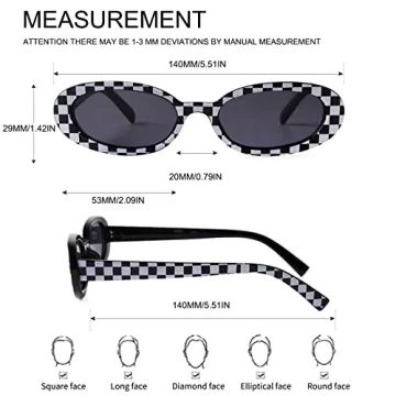 ADE WU 90s Oval Sunglasses with UV Protection