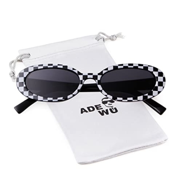 ADE WU 90s Oval Sunglasses with UV Protection