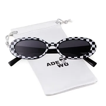 ADE WU 90s Oval Sunglasses with UV Protection