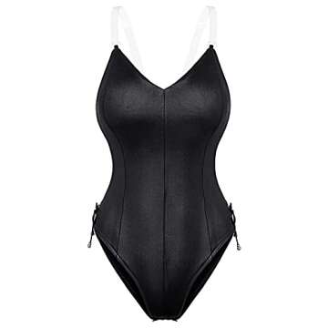 Womens Bunny Costume Girl Bodysuit Anime Role Costume Senpai Cosplay Bodysuit One Piece Stockings Set（Black XL