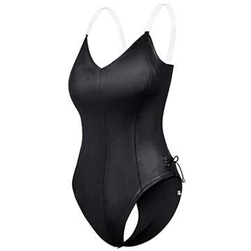 Womens Bunny Costume Girl Bodysuit Anime Role Costume Senpai Cosplay Bodysuit One Piece Stockings Set（Black XL