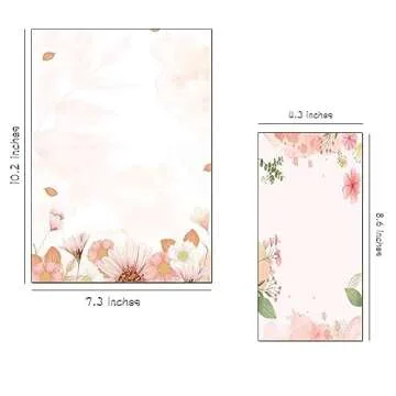 30 Stationery Writing Paper with 18 Self Adhesive Envelopes, Stationary Set for Writing Letters, Cut...