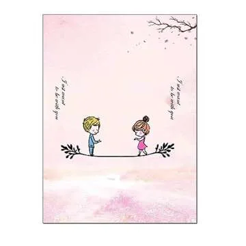 30 Stationery Writing Paper with 18 Self Adhesive Envelopes, Stationary Set for Writing Letters, Cute Stick Stationary Set, 6 Unique Designs, Double Sided Printing (48)