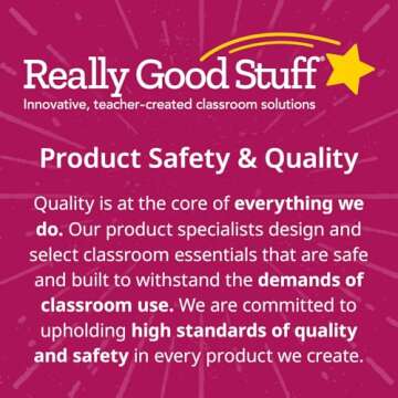 Really Good Stuff Deluxe Chair Pockets - Set of 6 Teal/Green for Classroom Organization