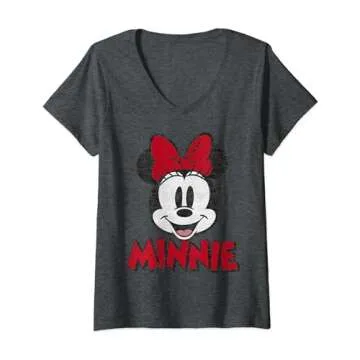 Women's Disney Mickey And Friends Minnie Mouse Vintage T-Shirt - Perfect for Any Occasion!