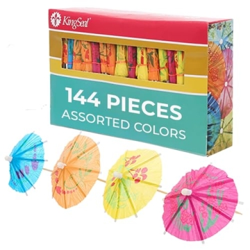 144 Count Cocktail Umbrella Picks for Parties and Crafts