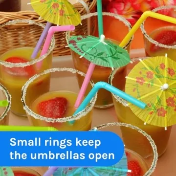 144 Count Cocktail Umbrella Picks for Parties and Crafts
