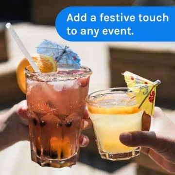 144 Count Cocktail Umbrella Picks for Parties and Crafts