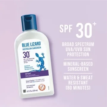 BLUE LIZARD Sport Sunscreen SPF 30+ - Zinc Oxide, Reef Safe