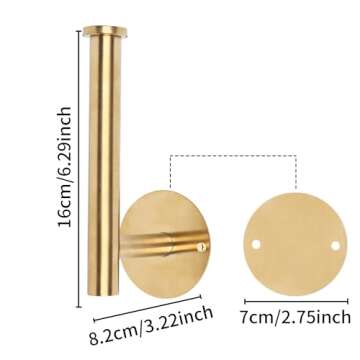 Groleca 2 Pack No Drill Curtain Holdbacks - Modern Gold