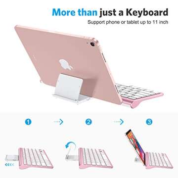 OMOTON Keyboard with Sliding Stand