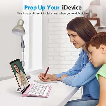 OMOTON Keyboard with Sliding Stand