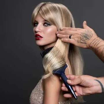 Fromm Intuition Glosser Smooth & Glossy Boar Bristle Paddle Brush, Detangles, Smoothes, and Massages Scalp to Distribute Oils for Shiny Healthy Hair, Navy Blue