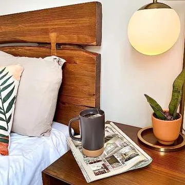 Mora Ceramics Large Tea Mug with Loose Leaf Infuser and Ceramic Lid, 18 oz, Portable, Microwave, Dishwasher Safe, Tall Coffee Cup - Rustic Matte Ceramic Glaze, Modern Herbal Tea Strainer, Nightwaves