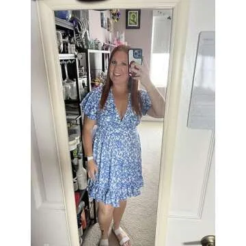 TORARY Womens Casual Sun Dress for Beach Vacation Easter Dresses Sundresses for Women Casual Beach Womens Summer Dresses