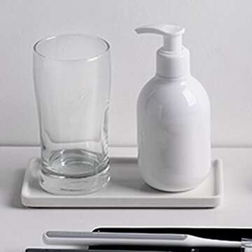 Stylish Ceramic Soap Dispenser Tray for Home Use