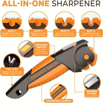 Orange Ninja All-in-1 Garden Tool Sharpener