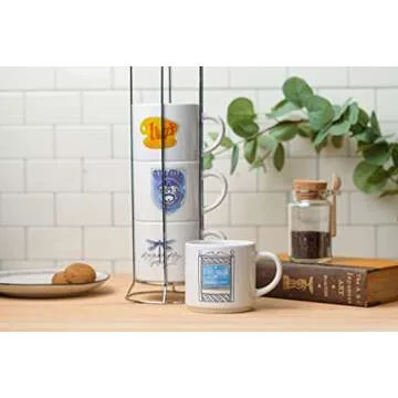 Silver Buffalo Gilmore Girls Locations 4pc Ceramic Mug Stack, 10 Ounces