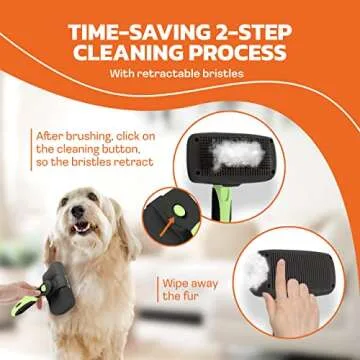 The Pet Portal Self Cleaning Dog Brush - Effortless Grooming for Pets