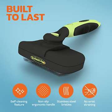 Self Cleaning Pet Grooming Brush for Dogs and Cats