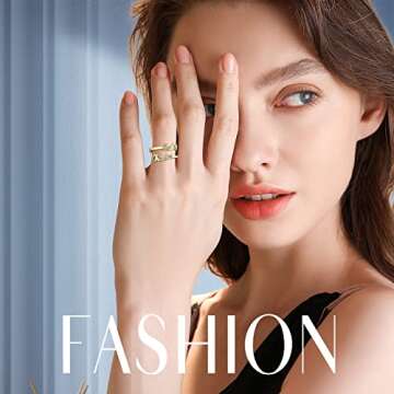 LoraPetid Personalized Double Names Ring for Women Custom Gold Ring with Names Promise Rings for Her Mother Rings Customized Gifts for Women Mom