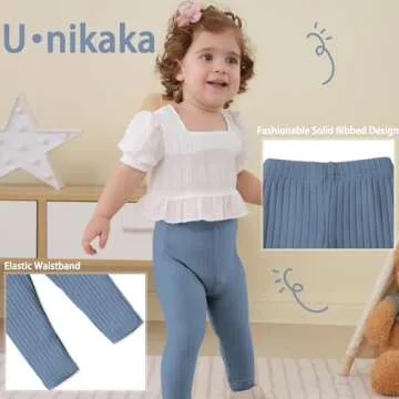 U.nikaka Unisex Baby Preemie-Newborn 5-Pack Pants in Grey White Black Orange and Pink