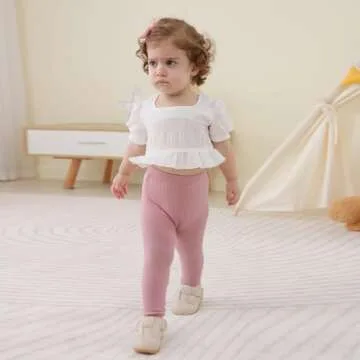 U.nikaka Unisex Baby Preemie-Newborn 5-Pack Pants in Grey White Black Orange and Pink