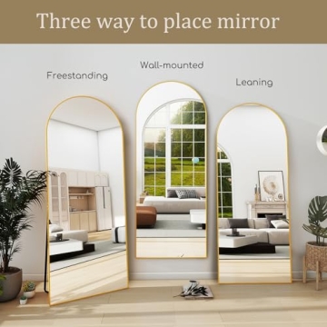 TinyTimes Arched Gold Mirror Modern Stylish Full Length