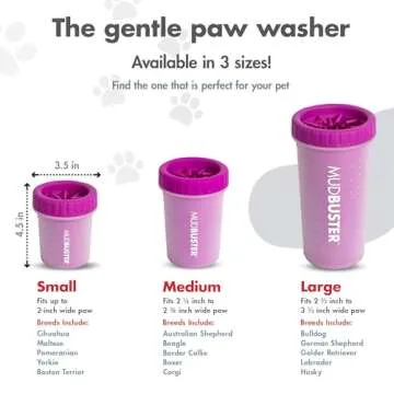 Dexas MudBuster Portable Dog Paw Cleaner, Small, Fuchsia - Premium Quality Pet Accessory