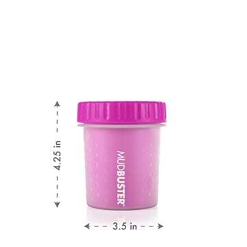 Dexas MudBuster Portable Dog Paw Cleaner, Small, Fuchsia - Premium Quality Pet Accessory