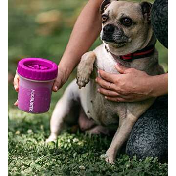 Dexas MudBuster Portable Dog Paw Cleaner, Small, Fuchsia - Premium Quality Pet Accessory
